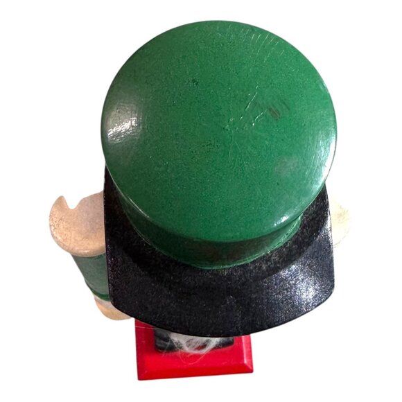 Guard Nutcracker Christmas Decor Festive Soldier Green Gold Detail Holiday 9" - Picture 7 of 9